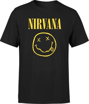 MĘSKI T-SHIRT NIRVANA SMILE LEGEND ROZMIAR. L KOSZULKA MĘSKA TSHIRT NADRUK