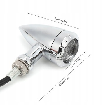 2 szt. Motocykl LED Turn Signal Lamp Retro Żółte