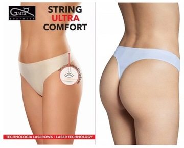 GATTA STRINGI ULTRA COMFORT BEZSZWOWE BIAŁE S