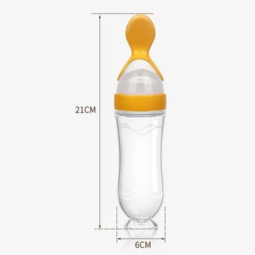 Детская силиконовая бутылочка для кормления новорожденных, тренировочная ложка для младенцев