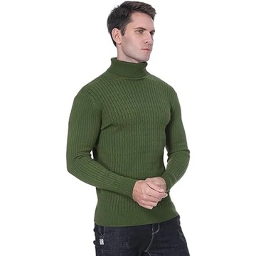 New Men's Turtleneck Sweater Casual Men's Knitted