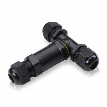 Разъем Муфта Черный Тройник 0,5-4мм2 IP68 VT-869