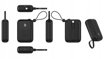 Powerbank SWISSTEN 10000 мАч со встроенными 2 кабелями USB-C LIGHTNING