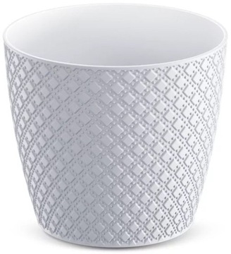 Doniczka Osłonka ORIENT 16 cm kolor BIAŁY BIAŁA