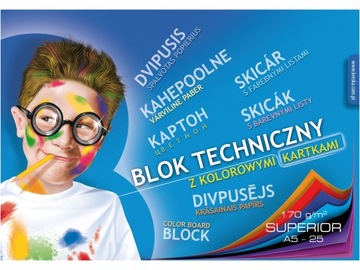 Blok techniczny kolorowy A5 25k SUPERIOR 00062 KRESKA