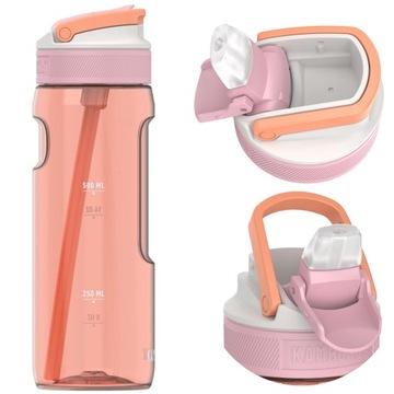 BIDON Tritanowy na wodę BUTELKA dla Dzieci ze Słomką Ustnik BPA Free 750ml
