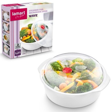 Parowar do Mikrofalówki Lamart LT7015 22cm 1,2L