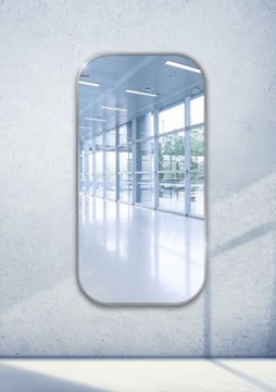 Lustro owalne Gerda srebrne 60x120 mdf slim