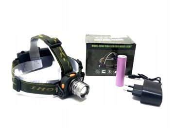 LATARKA CZOŁOWA LED 3W AKUMULATOROWA SENSOR RUCHU