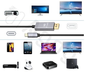 USB-C DISPLAYPORT 1.4 DP TYPE C 8K 5K 4K КАБЕЛЬ MAC