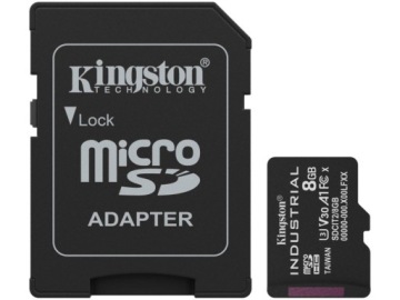 Karta pamięci KINGSTON Industrial microSDHC 8GB + Adapter