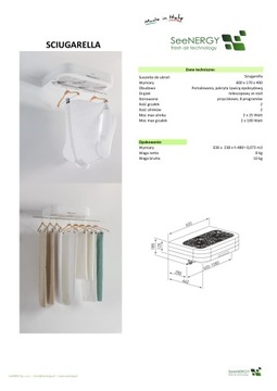 Настенная сушилка для белья Sciugarella SeeNERGY