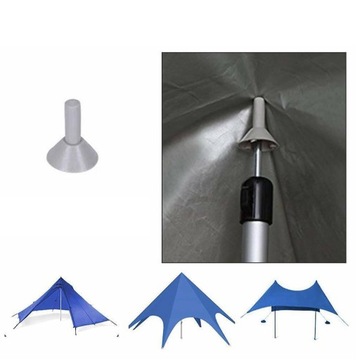 2 алюминиевых телескопических стойки для палатки, брезентовый столб, опорный столб