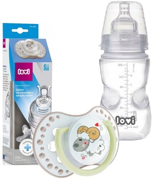 LOVI BUTELKA MEDICAL 250ML SMOCZEK KASZKA 6m+ SMOCZEK USPOKAJAJĄCY 3-6 0121