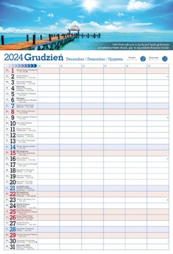 Календарь 2024 Ежемесячный ПЛАНИРОВЩИК для заметок на 6 человек