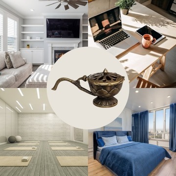 Металлическая цензура латунная лампа Алладин для курящего ладана смолы