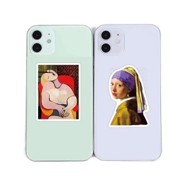 MALARSTWO MIX SZTUKA PIĘKNA NAKLEJKI WLEPKI OZDOBNE WODOODPORNE 50szt