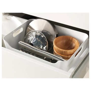 ИКЕА ВАРЬЕРА Коробка,контейнер белый глянцевый 34х24