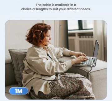 Кабель для быстрой зарядки 2m Toocki 240W USB-C/USB-C Мощный кабель 2 метра