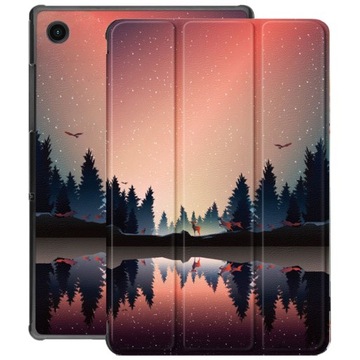 УМНАЯ ОБЛОЖКА ГРАФИКА + СТЕКЛО + СТИЛУС ДЛЯ SAMSUNG TAB A8 10,5 X200 X205