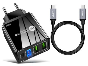 Szybka Ładowarka QC 3.0 do Telefonu +Kabel Typ-C-C