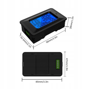 Метр вольтметр амперметр ваттметр 110-250В