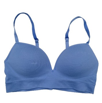 Biustonosz Niebieski Lindex XS 34 Push Up Prążki