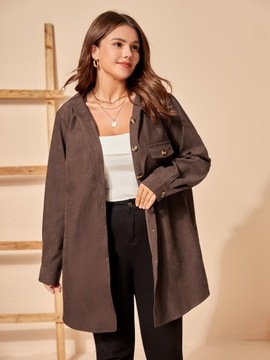 SHEIN KOSZULA DAMSKA BRĄZOWA KLASYCZNA 48 4XL