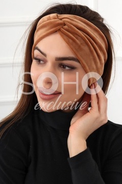 ПОВЯЗКА-УШКА ЖЕНСКАЯ, УЗЕЛ-ТЮРБАН, ИНТЕРЬЕР ЖЕНСТВЕННЫЙ ВЕЛЮР, ЦВЕТА 2389