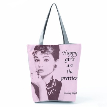 Audrey Hepburn torebka z nadrukiem klasyczna torb