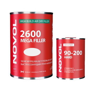 Podkład akrylowy silnie wypełniający MEGA FILLER 2600 NOVOL 0,8L biały