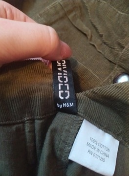 H&M spódniczka zielona khaki vintage