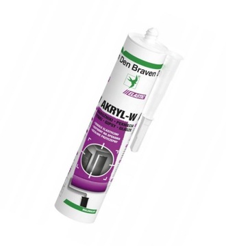 Den Braven Akryl-W Uszczelniacz Elastyczny Akrylowy Czarny 280 ml