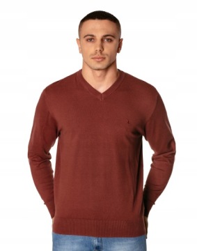 Cienki Sweterek Sweter Męski w Serek S1S C123 XXL