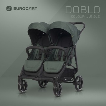 Коляска EURO-CART DOBLO JUNGLE + чехлы на ножки + пленка