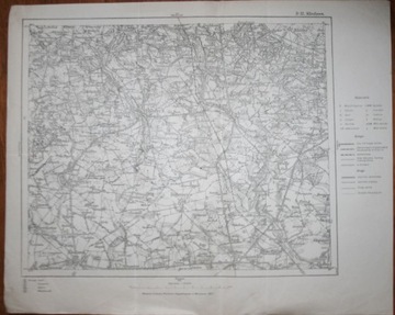MAPA SZTABOWA KŁODAWA 1921 R.