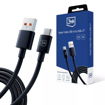 3MK-HYPER КАБЕЛЬ A-C 1,2M 5A ЧЕРНЫЙ - CABLEATOCBLACK