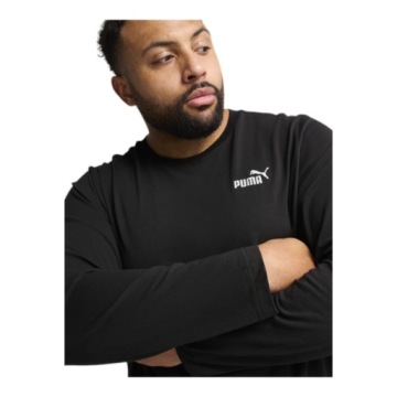 МУЖСКАЯ ФУТБОЛКА С ДЛИННЫМ РУКАВОМ PUMA, ЧЕРНАЯ ФУТБОЛКА С ДЛИННЫМ РУКАВОМ И ЛОГОТИПОМ, размер XL