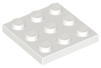 LEGO 11212 Płytka 3x3 Biały White 10 szt. NOWA