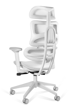 Krzesło Ergonomiczne ERGOTECH Białe Obrotowe Biuro