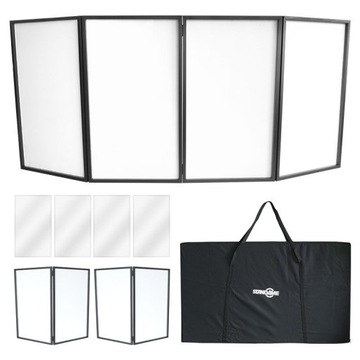 Stand4Me DJ Parawan Compact Set biały zestaw ekran screen z pokrowcem