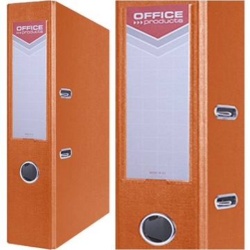 SEGREGATOR A4/75mm OFFICE PRODUCTS Z DŹWIGNIĄ PP POMARAŃCZOWY