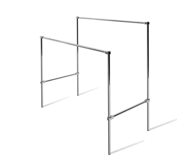 Stojak sklepowy na wieszaki rura chrom 150cm