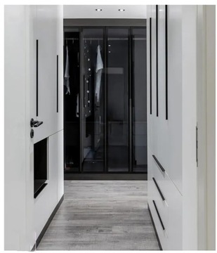 Мебельная ручка-рейлинг МАТОВЫЙ ЧЕРНЫЙ 160мм