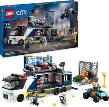 LEGO City 60418 Policyjna ciężarówka z laboratorium kryminalnym