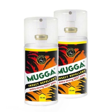 2szt Repelent na komary kleszcze i inne owady Mugga STRONG spray 50% DEET