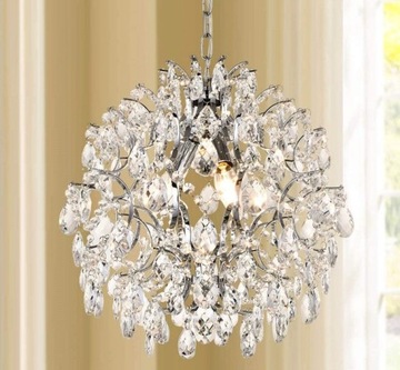 lampa żyrandol wiszący kryształowy