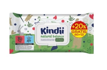 Kindii NATURAL BALANCE ВЛАЖНЫЕ САЛФЕТКИ 10 ПАКЕТ