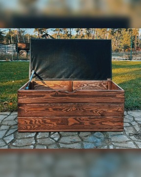 80 40 37 Pufa skrzynia otwierana kufer drewniana na balkon taras KOLORY