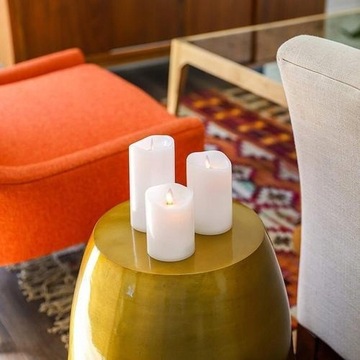 СВЕЧА СВЕТОДИОДНАЯ Вставка ДВИЖУЩЕГОСЯ ПЛАМЯ ЭКРУ ДЕКОРАТИВНАЯ СВЕЧА НА АККУМУЛЯТОРЕ 15 СМ